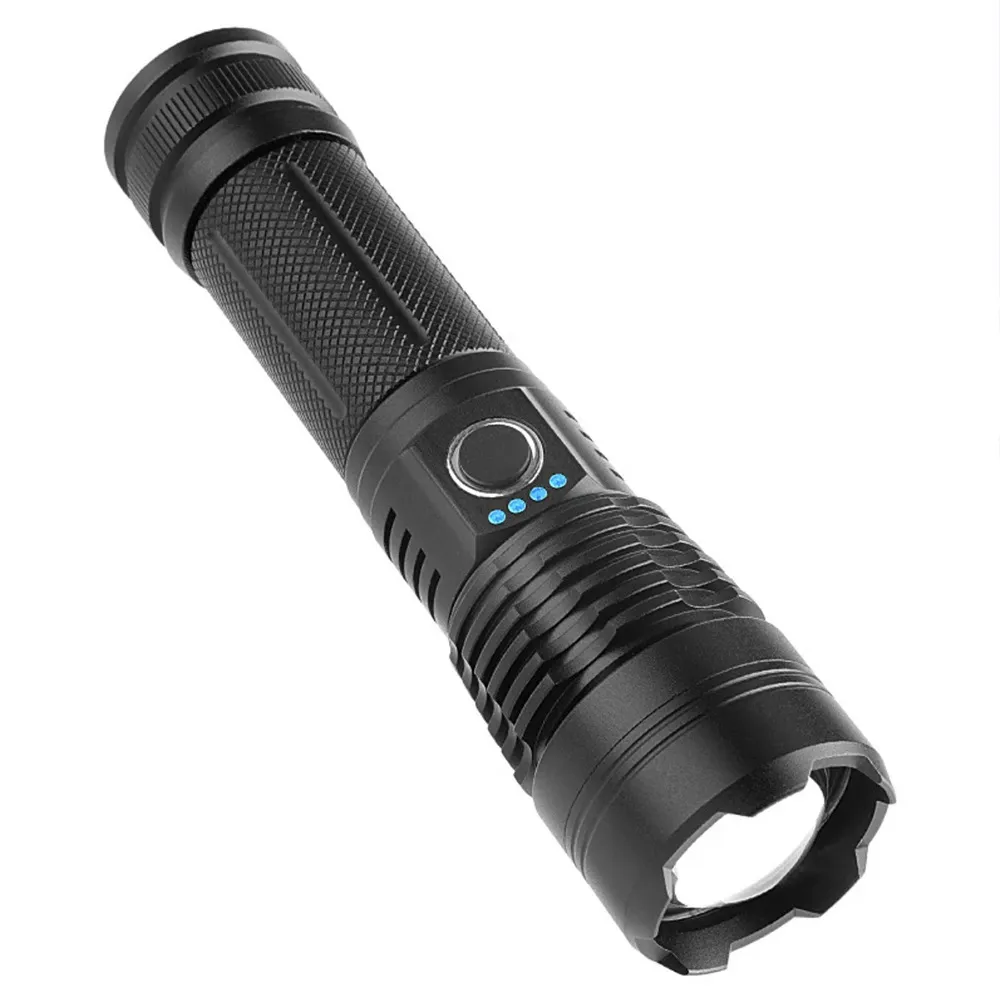 Picture of P50 flashlight outdoor zoom power display Tpye-C charging household multifunctional flashlight