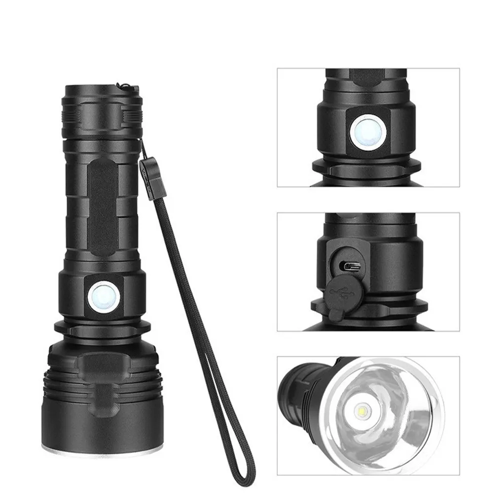Picture of Flashlight USB charging belt output household outdoor emergency portable, without batteries