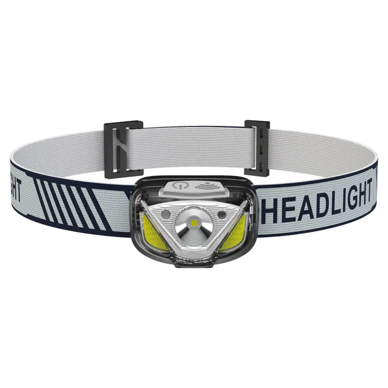 Picture of New inductive strong LED headlight USB charging portable outdoor cycling night running mini red headlight