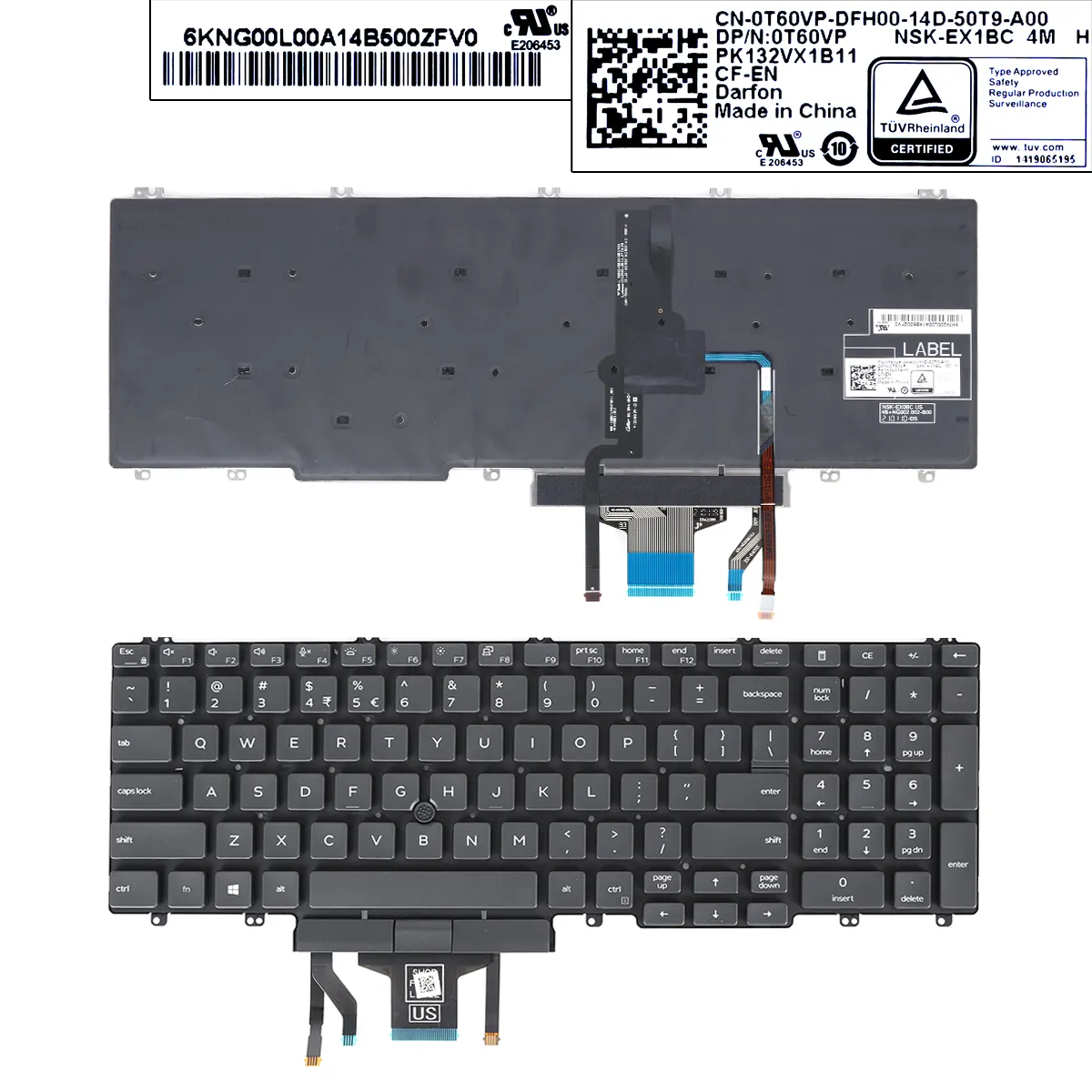 Picture of DELL Precision 3500 3501 3540 3541 5500 5501 BLACK (with point backlit）