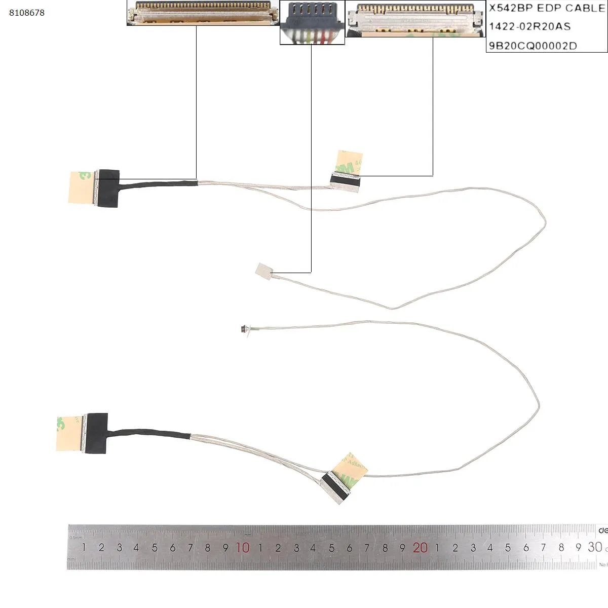 Picture of Laptop LCD/LED Cable forASUS F580U F580 A580u Fl8000un K542 X542UR,ORG 30pin