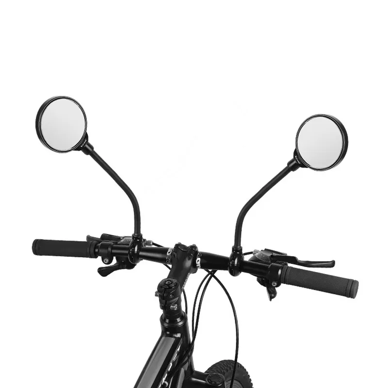 Picture of Bicycle reflective rearview mirror Motorcycle electric scooter hose convex mirror Riding Accessories Black (pair)