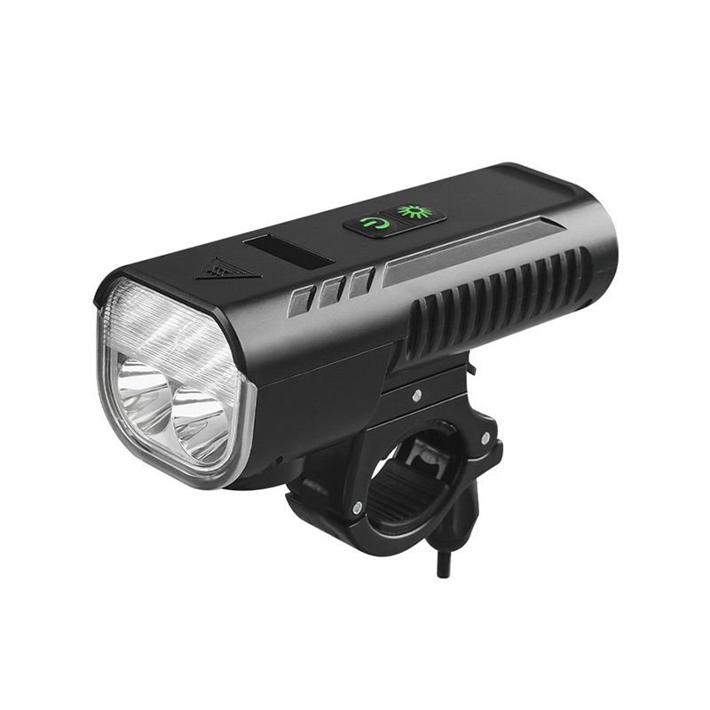 Mountain bike headlights USB charging horn headlights T6 power display mountain bike night riding lighting outdoor view 2