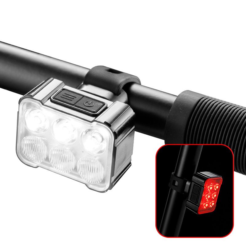 LED bicycle lights charging warning taillights equipped with bicycle front and rear lights outdoor riding highlights