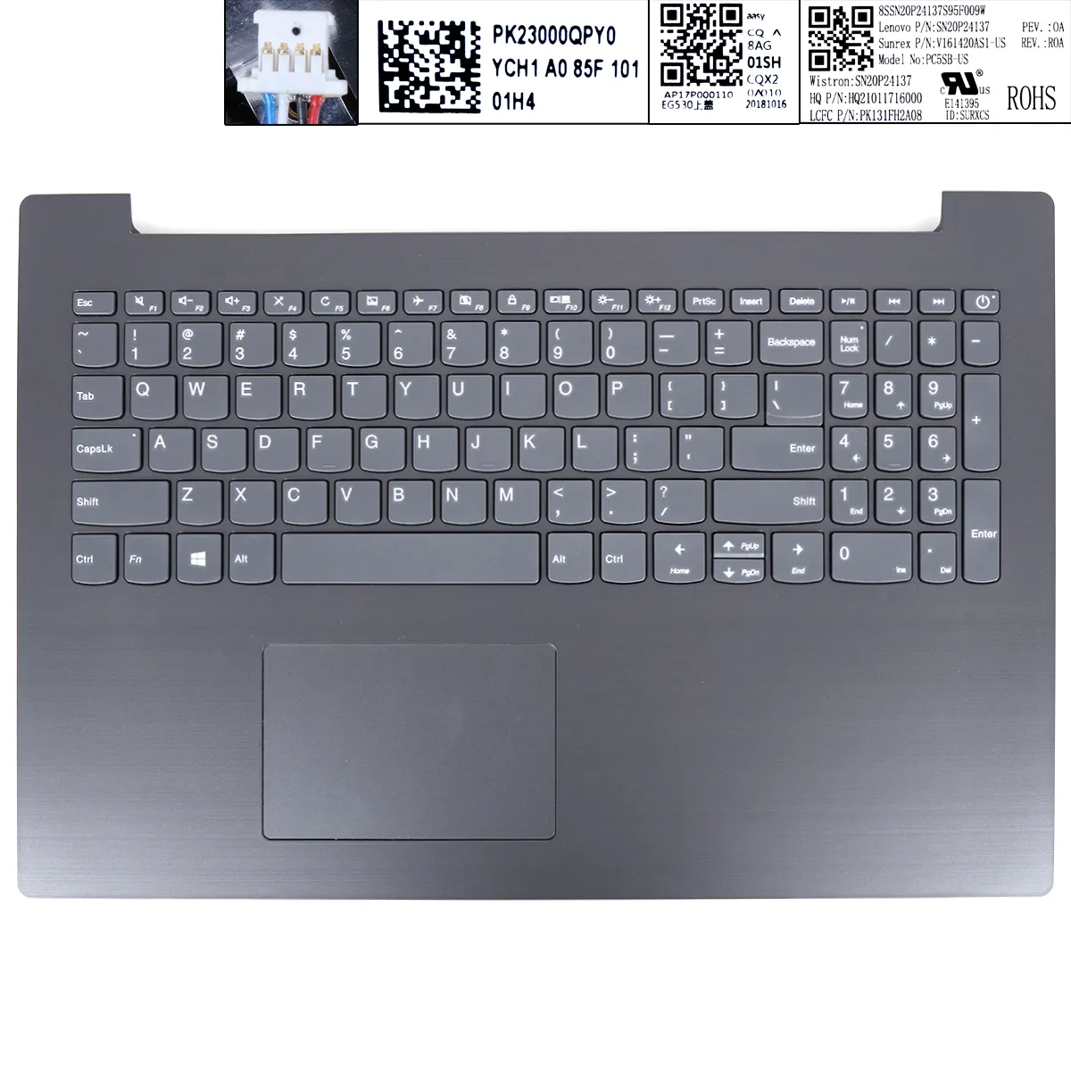 Picture of Lenovo IdeaPad 330-15ICH Palmrest Upper Cover USKeyboard With touch BLACK