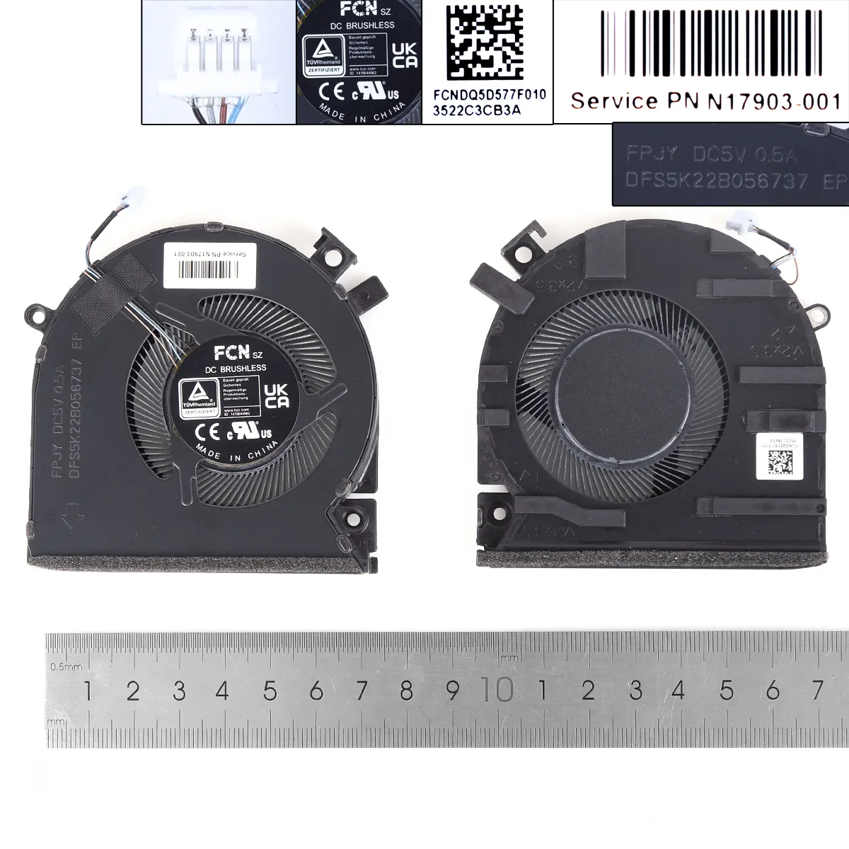 Picture of Laptop fan for HP 15-FA FA0000 fa0031tx TPN-Q278 TPN-Q279 fa0162tx（ORG）