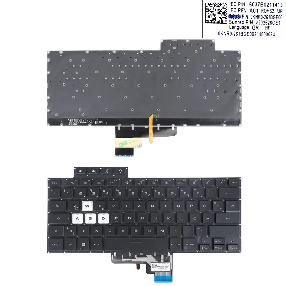 Picture of ASUS TUF Air FX516 FX516P FX516PR FX516PM FA516 BLACK(backlit WIN8)
