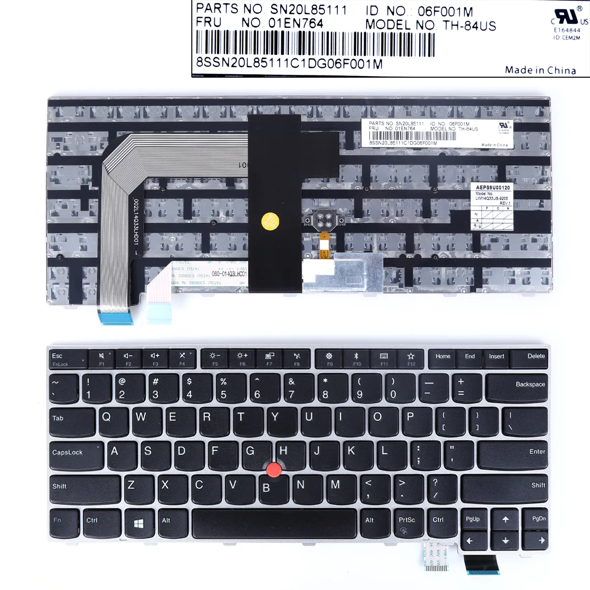 Picture of ThinkPad T470S SILVER FRAME  ( with point For Win8) 