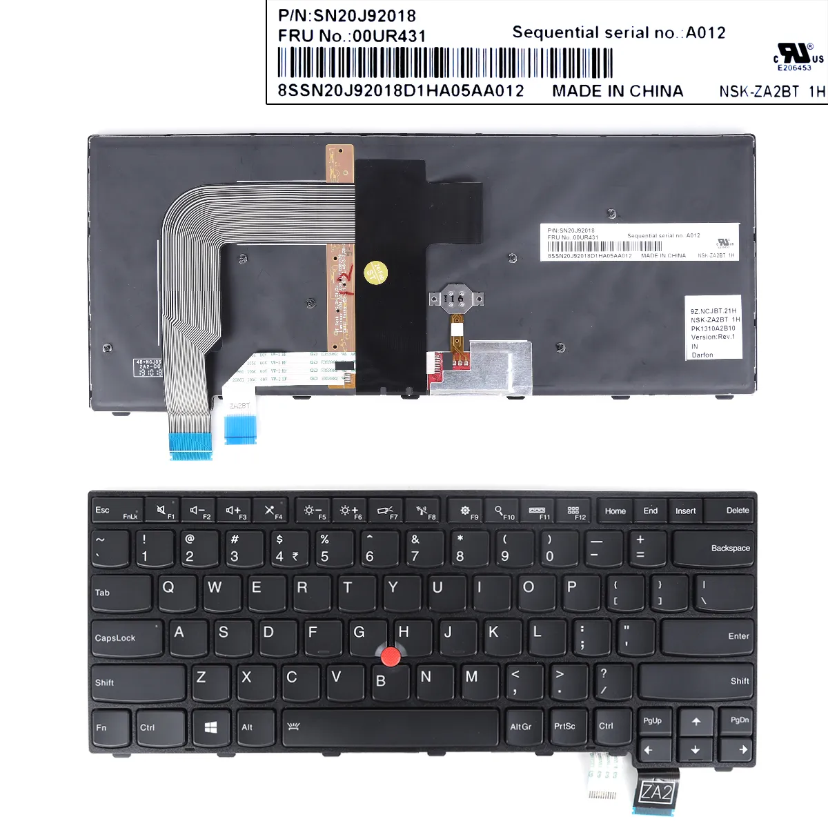Picture of Lenovo Thinkpad T460P BLACK FRAME BLACK (Backlit with point For Win8)
