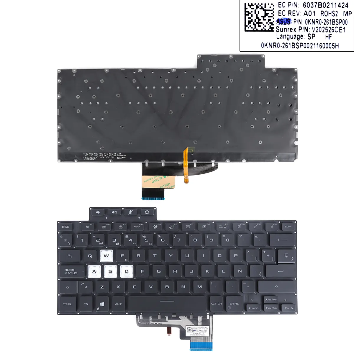 Picture of ASUS TUF Air FX516 FX516P FX516PR FX516PM FA516 BLACK(backlit WIN8)
