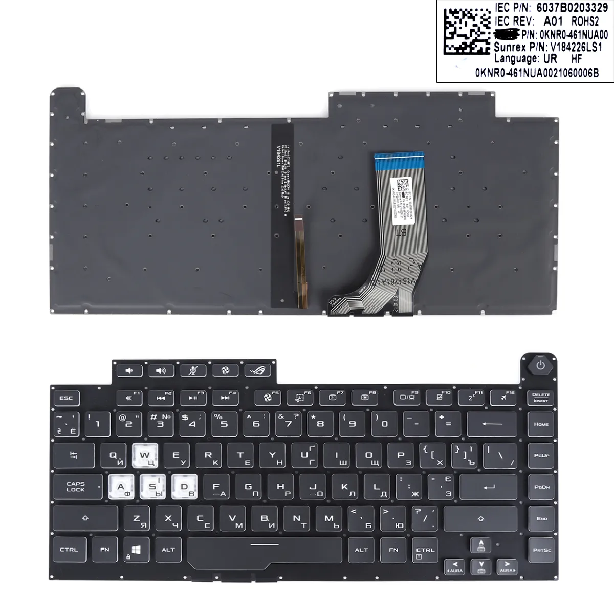 Picture of ASUS ROG Strix G531 G531G G531GT G15 G512 G512LV G512LW Black （Backlight）
