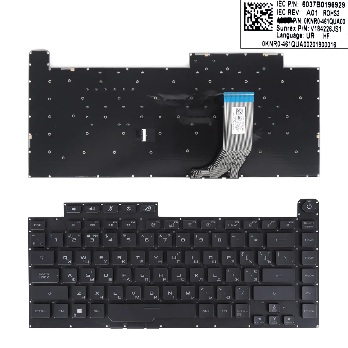 Picture of ASUS ROG Strix G531 G531G G531GT G15 G512 G512LV G512LW Black （Colorful backlight）
