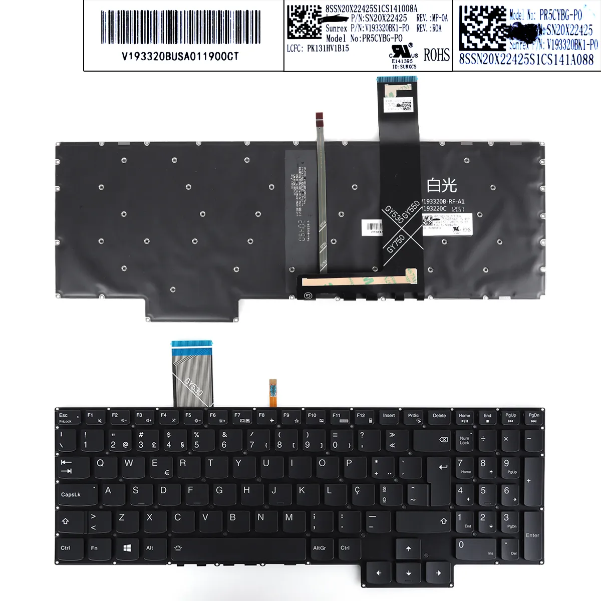 Picture of Lenovo Legion 5-15IMH05H 5-15IMH05 5-15ARH05H-Y7000 backlit