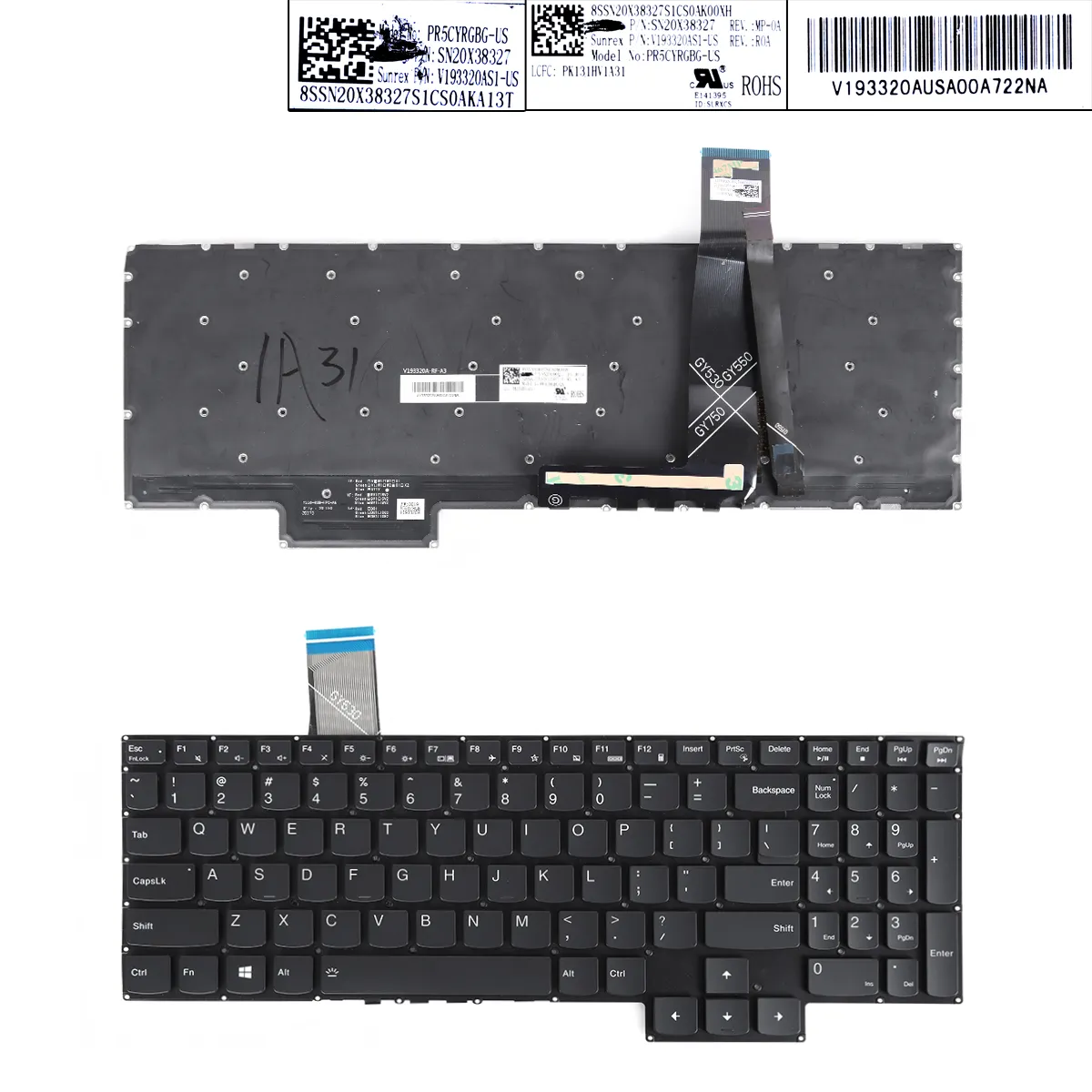 Picture of Lenovo Legion Y740-17 Y7000 Y7000P Y9000X  R9000P 2019 2020 2021 backlit