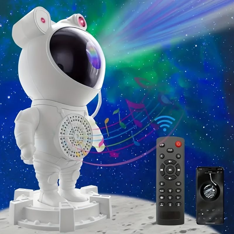 Astronaut Bluetooth speaker Star light projection light Bright white noise Astronaut laser atmosphere night light view 2