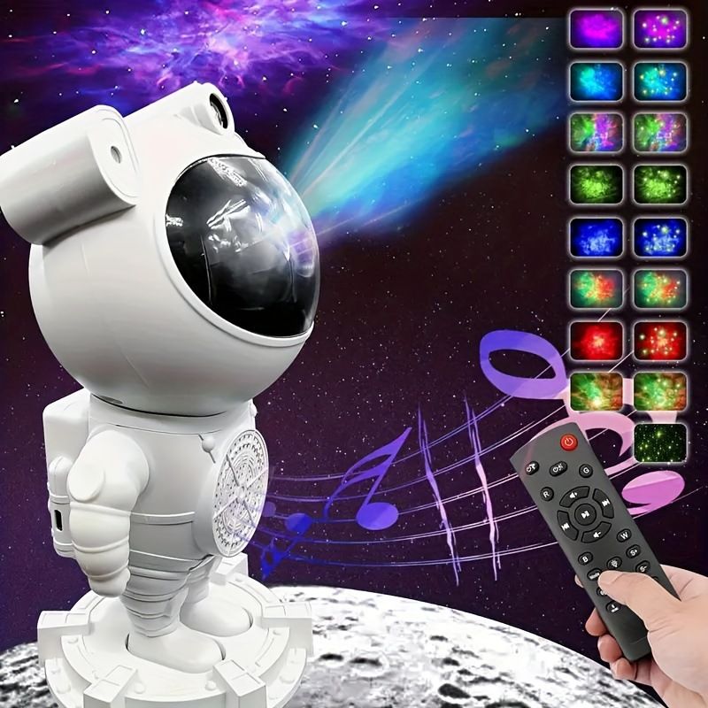 Astronaut Bluetooth speaker Star light projection light Bright white noise Astronaut laser atmosphere night light