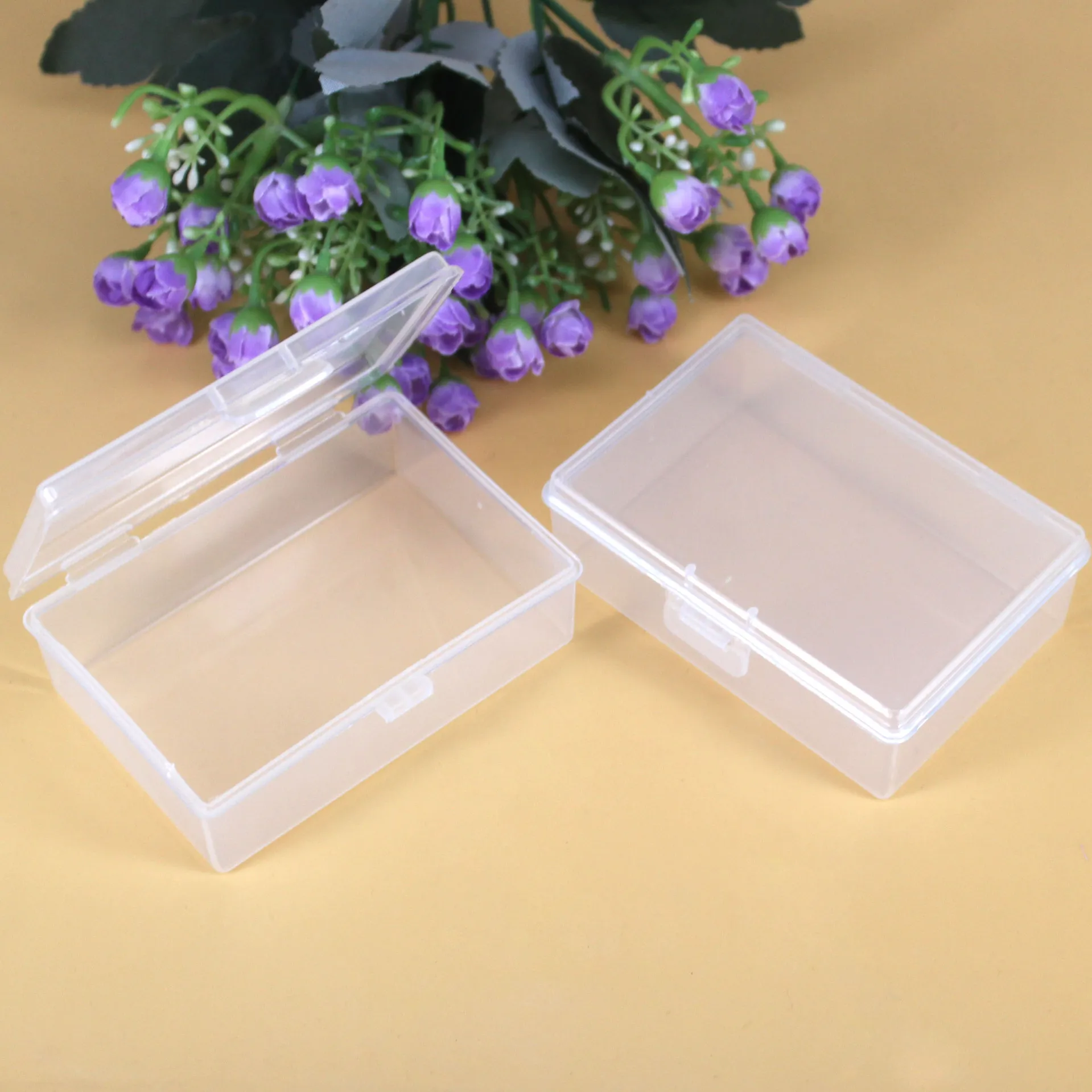 Picture of 5PCS transparent PP empty box card Bank card plastic box Toy parts packaging storage box 9.6*6.4*3.2cm