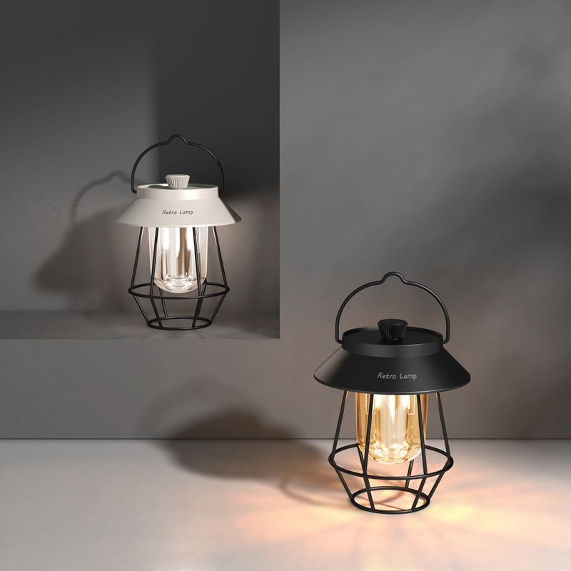 Retro camping lights LED Outdoor lighting Portable lantern campground tent atmosphere night light SOS signal light three-color light IP54 waterproof high-capacity battery view 2