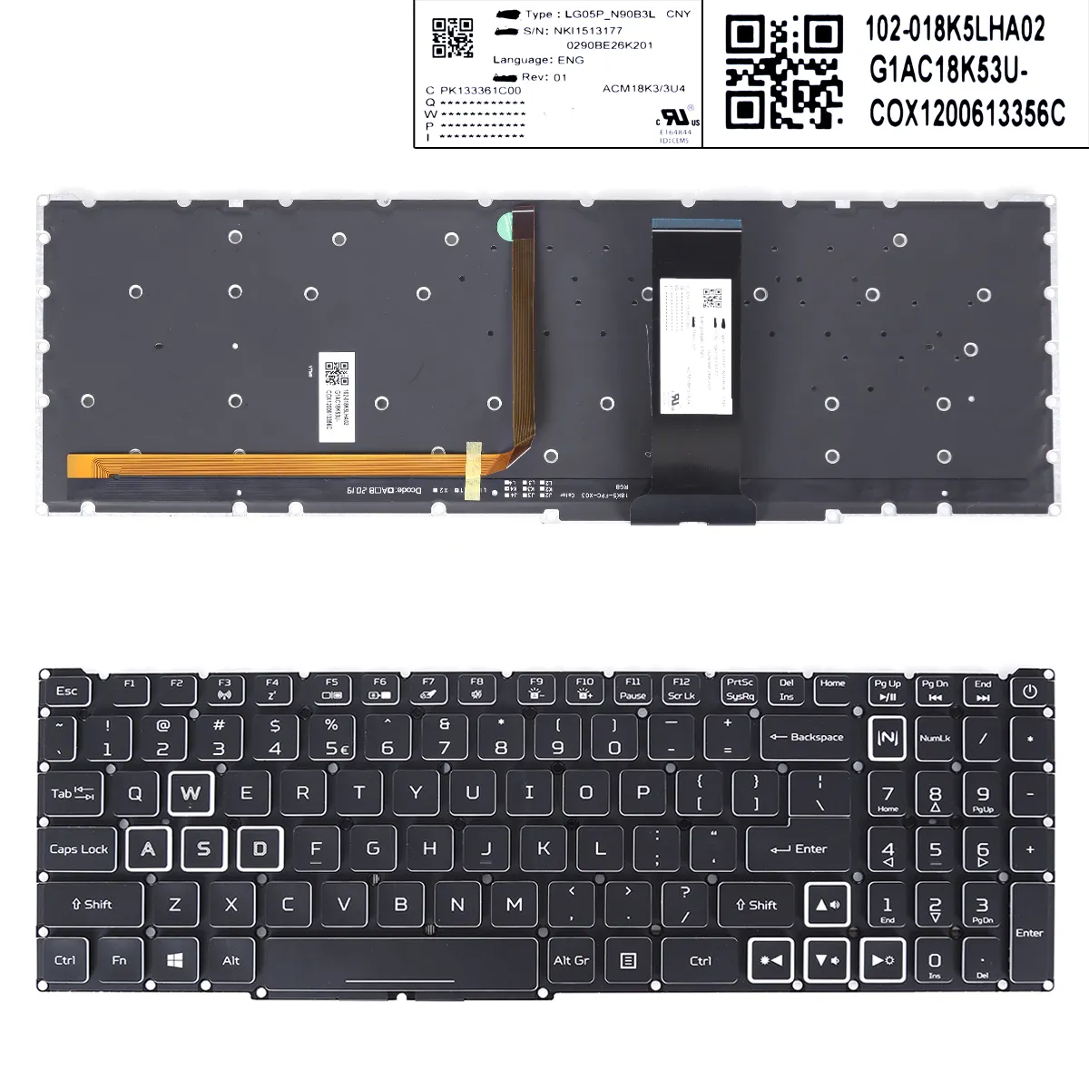 Picture of Acer Predator Helios 300 PH315-52 PH315-53 PH317-53 BLACK(Colorful backlight WIN8)