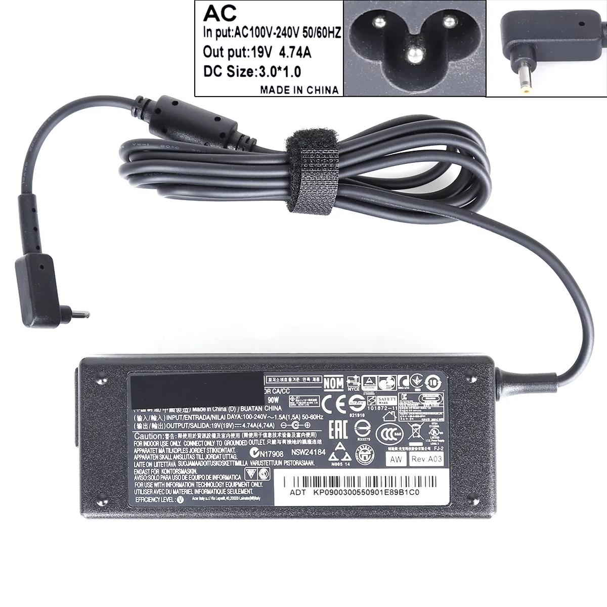 Picture of Acer Swift X SFX14-42G-R607 RTX3050Ti 19V 4.74A 90W 3.0mm PA-1900-32(Quality：A+)