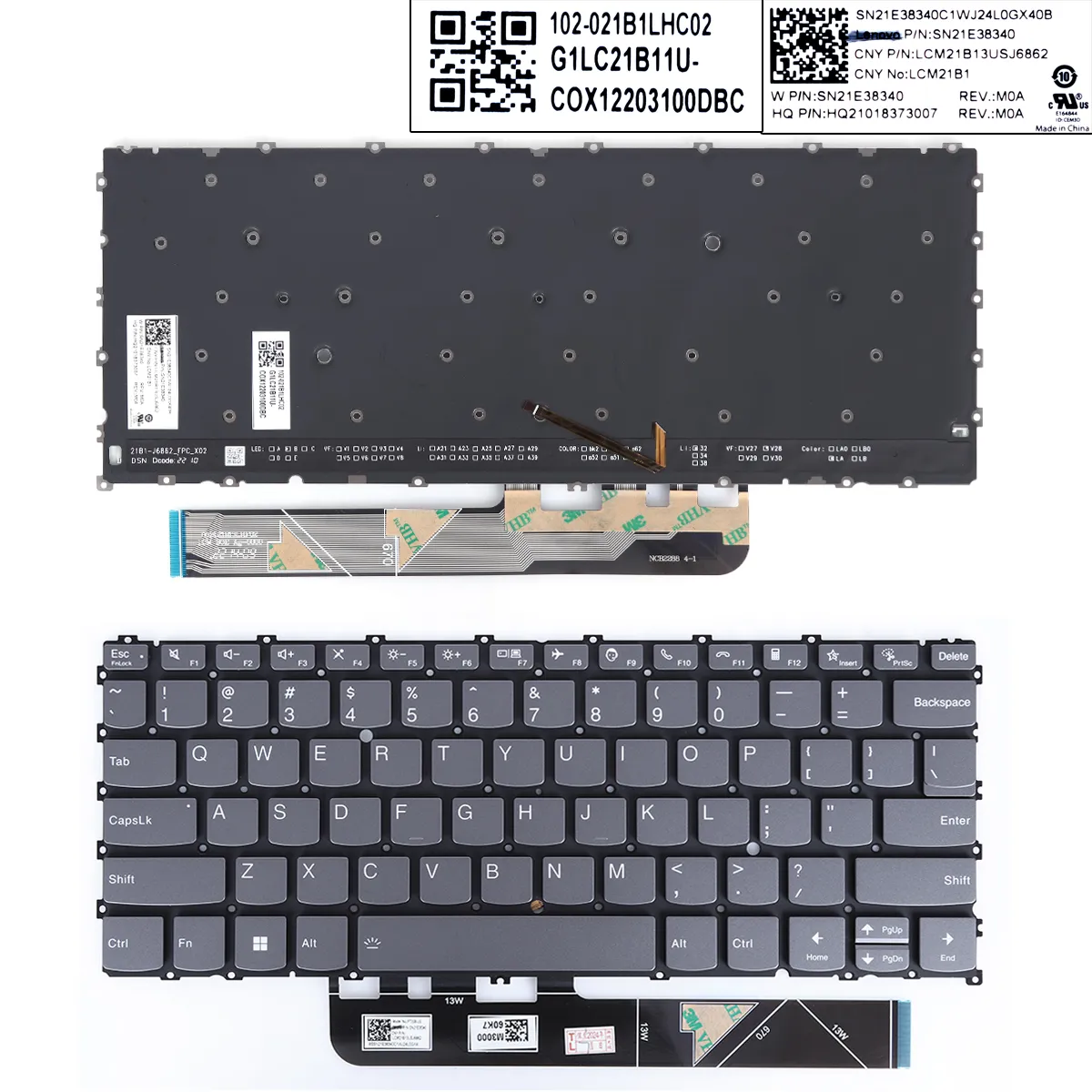 Picture of LENOVO YOGA 6 Series YOGA 6 13ABR8 YOGA 6 13 ALC7 GRAY(backlit win8)