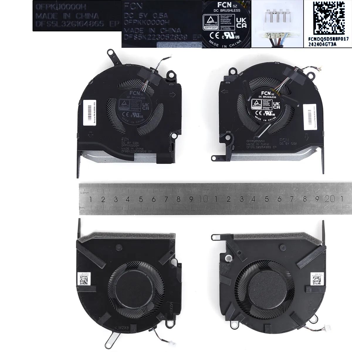 Picture of Laptop fan for HP OMEN 16-K 16-N TPN-Q280 5V（L+R,ORG）