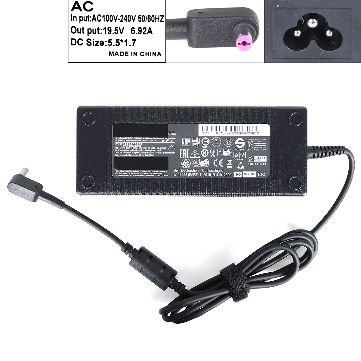 Picture of Acer 19.5V 6.92A Φ5.5 x 1.7 135W（High copy）