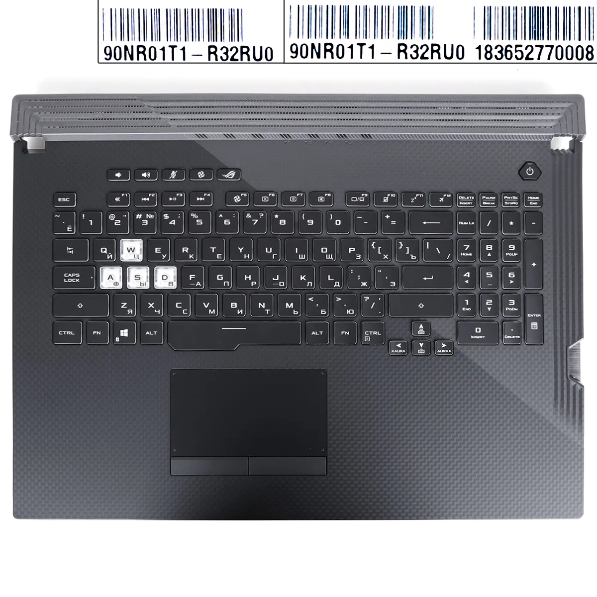 Picture of ASUS G731GU-1A Upper Case Palmrest with RU KeyboardRGB PER KEY)