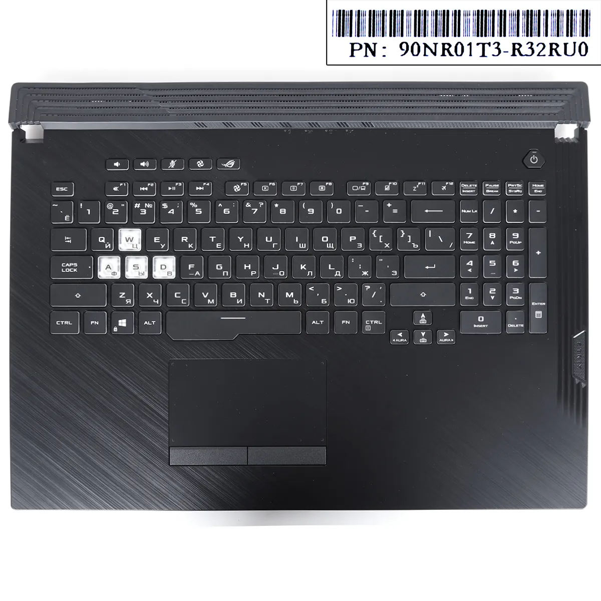 Picture of ASUS G731GU-1C Upper Case Palmrest with RU Keyboard(RGB CHIC)