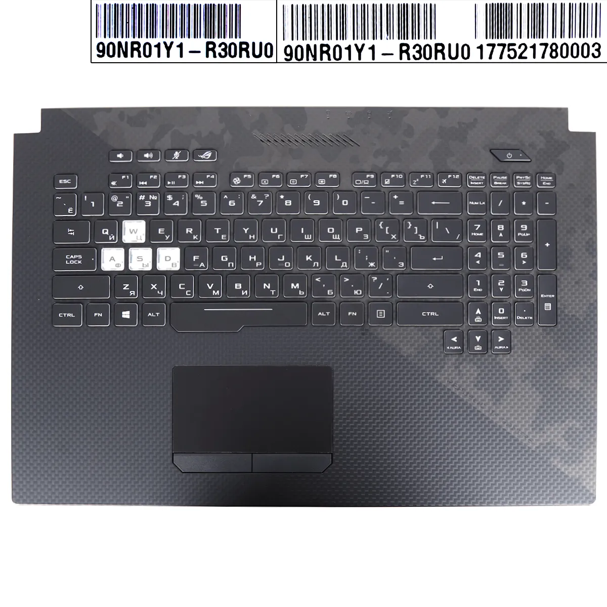 Picture of ASUS GL704GV-1A Upper Case Palmrest with RU Keyboard(RGB 4-ZONE)