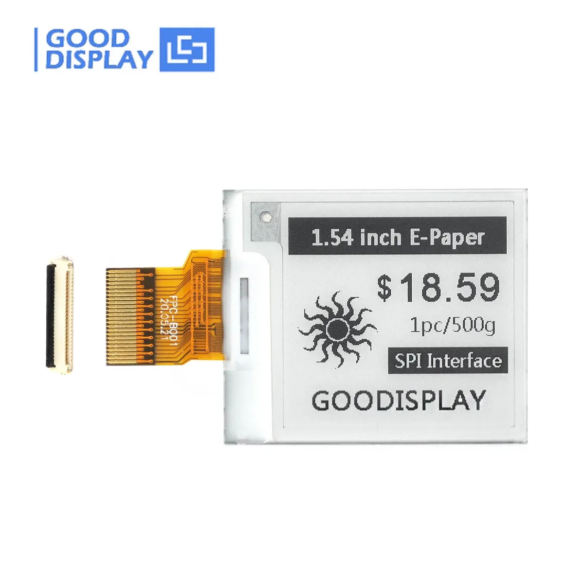 Picture of 1.54 Inch Paper Electronic Display 200x200 Partial Refresh Digital Price Tags Screen, GDEY0154D67