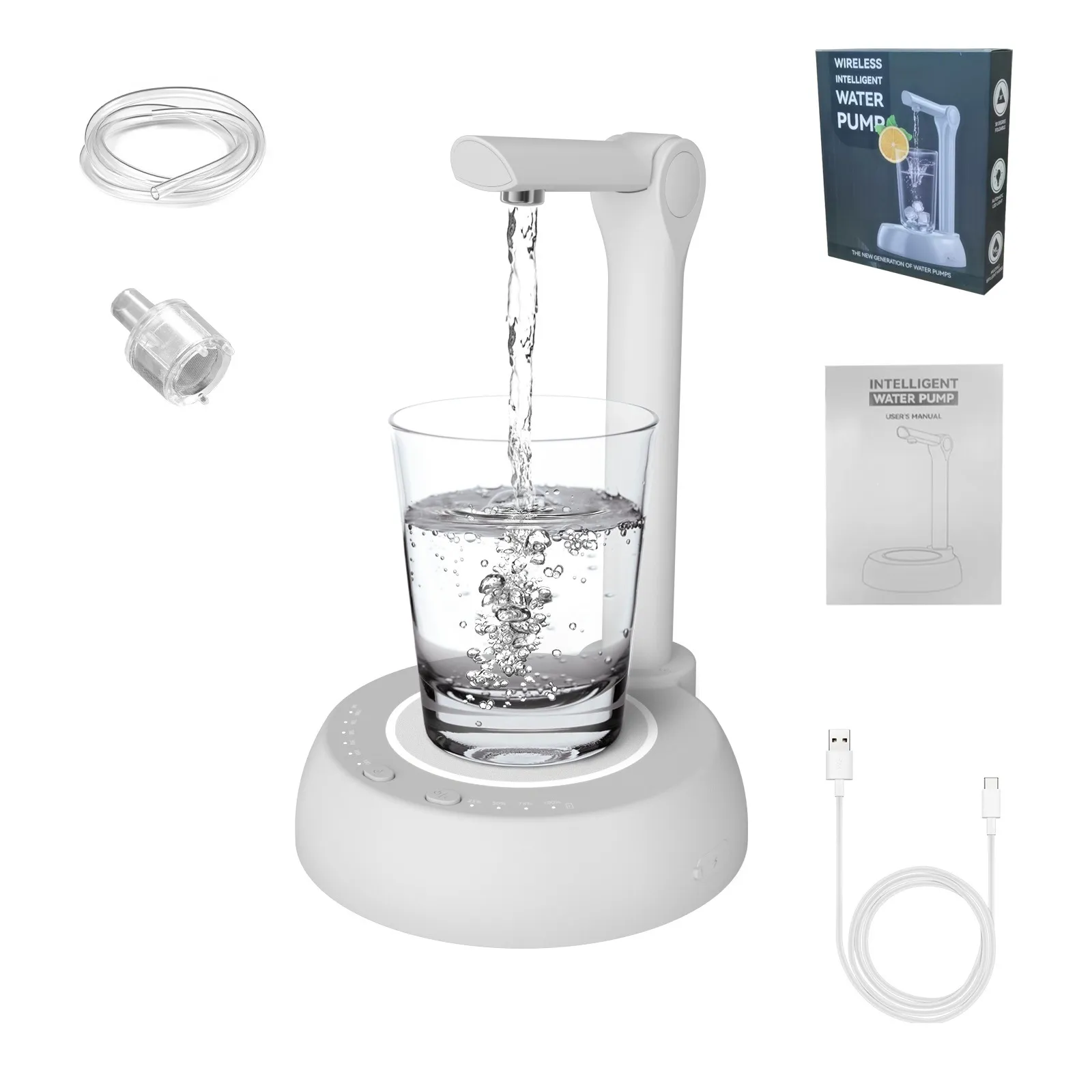 Picture of Home desktop desktop drinking water dispenser Small adjustable wireless barrel voice-activated electric intelligent water pump