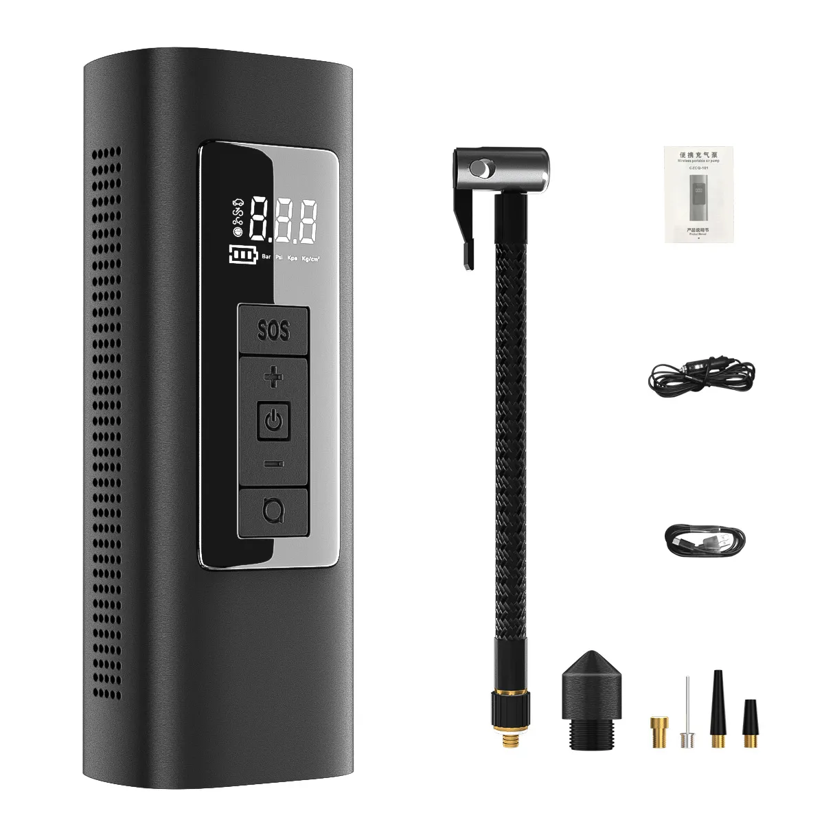 Picture of Car wireless digital display air pump portable car tire small air pump electric hand-held inflator