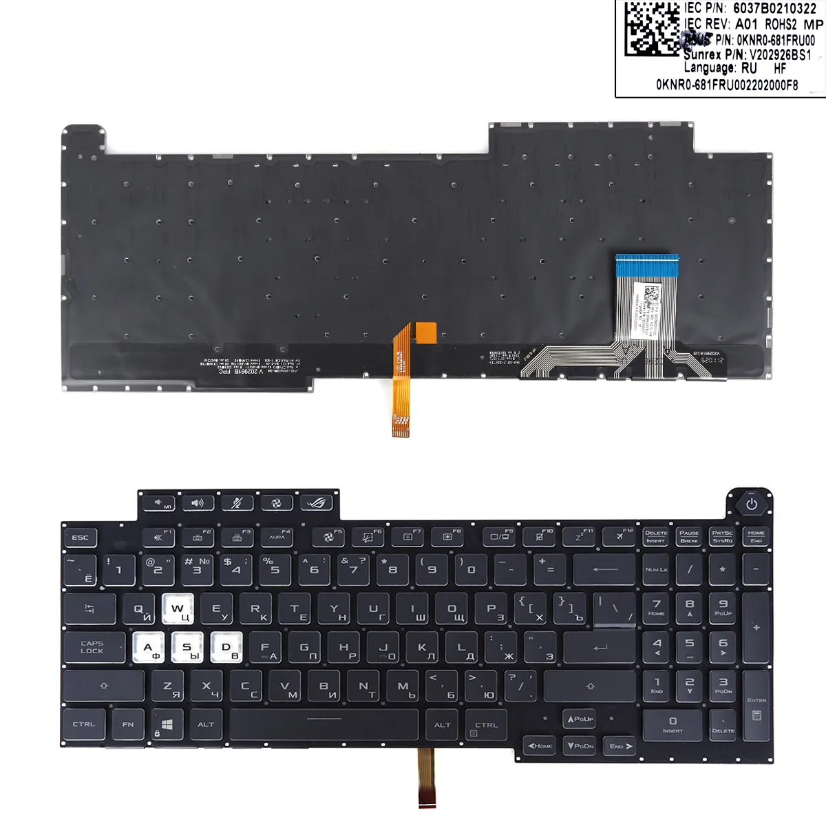 Picture of ASUS G713 BLACK (Backlit,For Win8) WASD is white