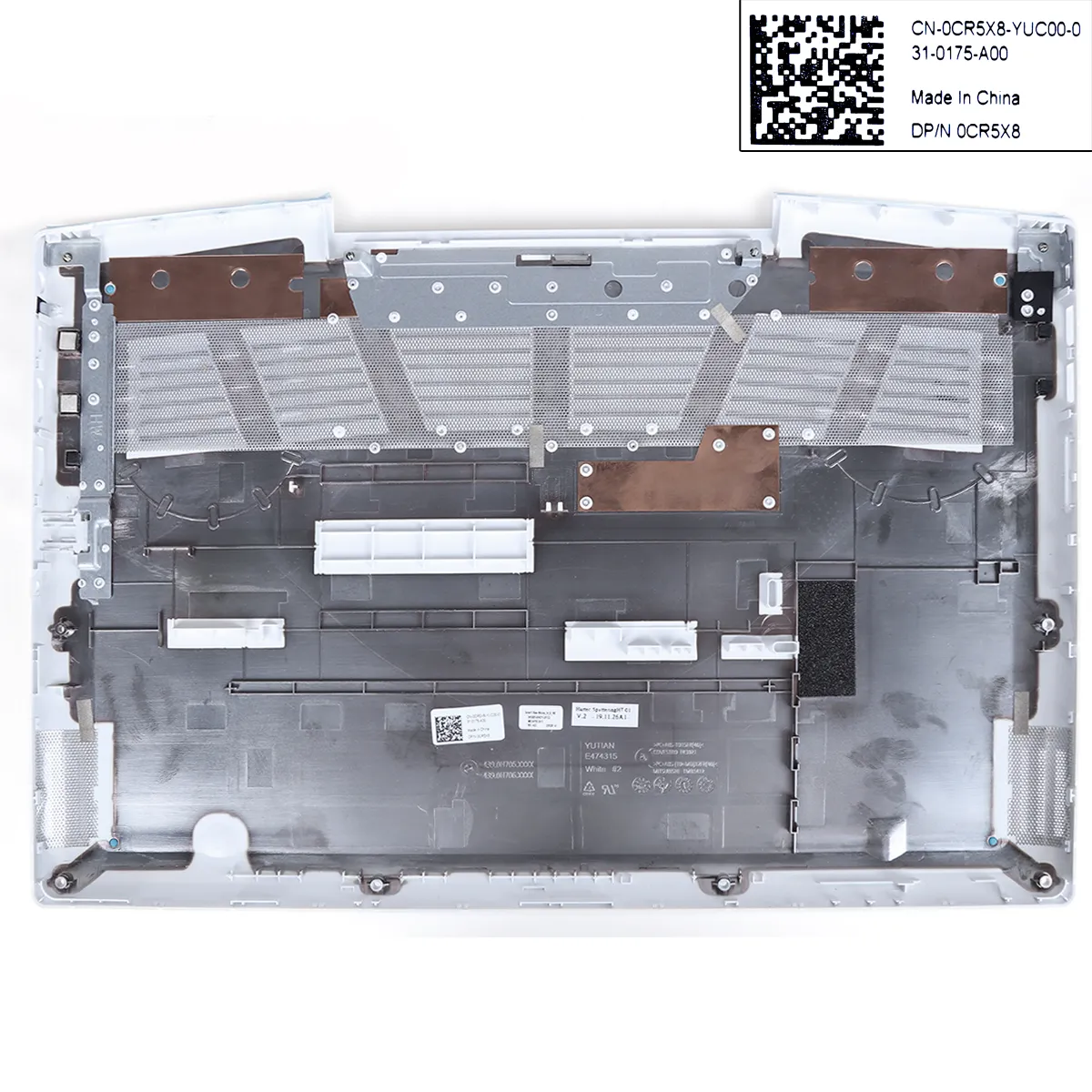 Picture of DELL G3 3590 Lower Bottom Base Case White（With Type-C interface）.