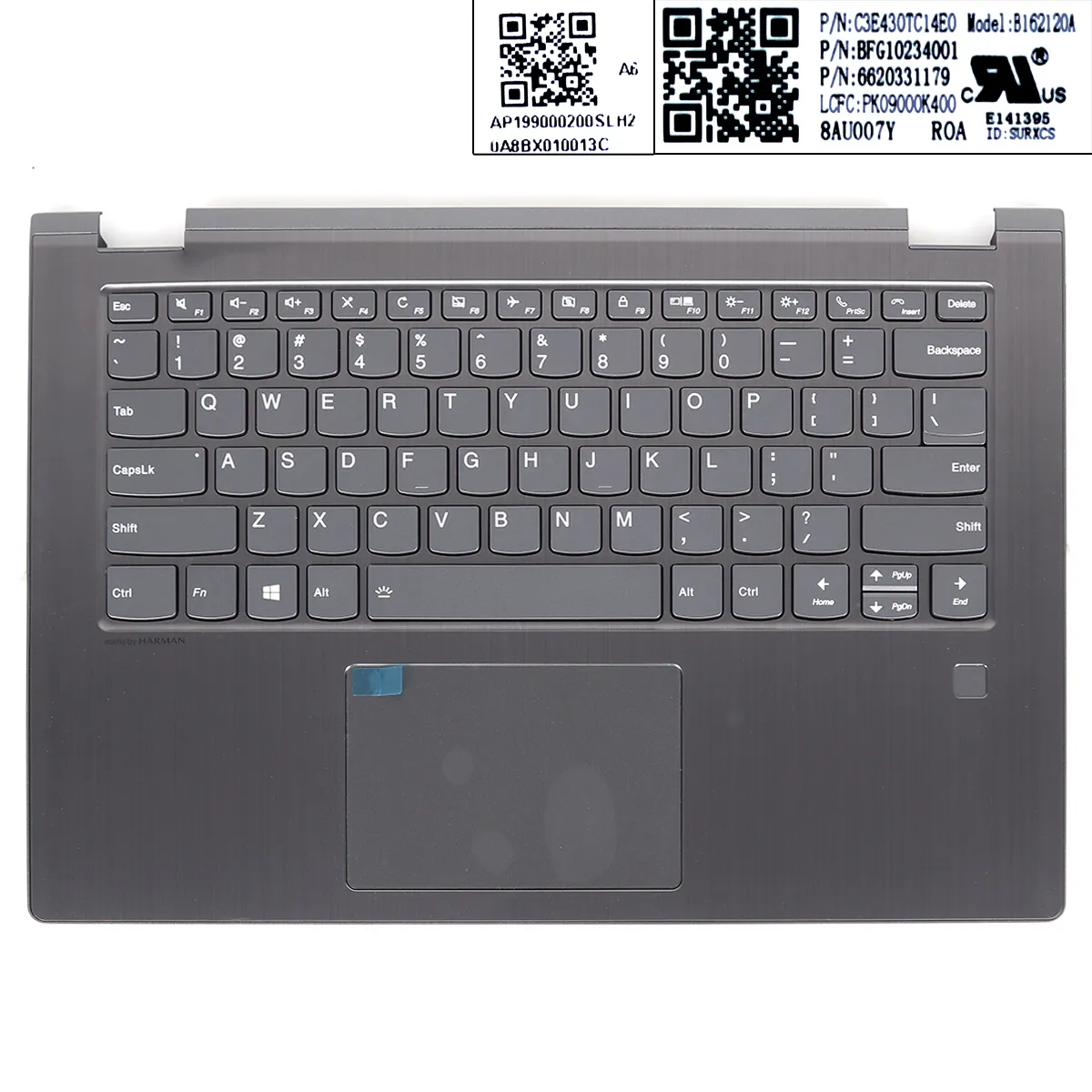 Picture of Lenovo Yoga 530-14IKB Palmrest Upper Cover US Keyboard With touch Black