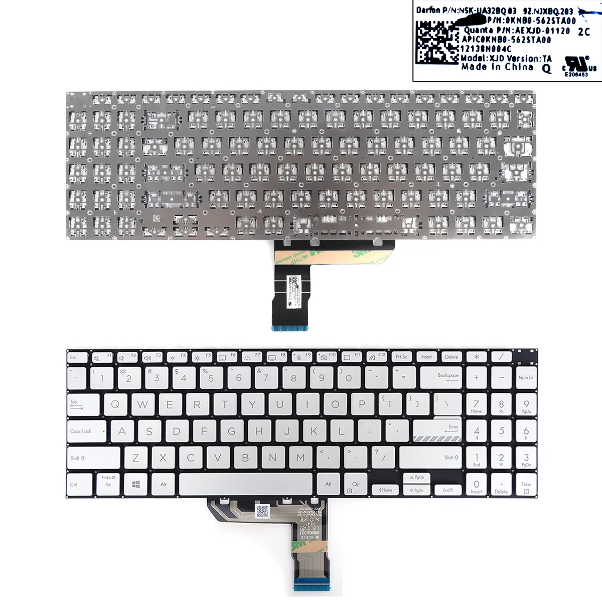Picture of ASUS Pro 16X M7600 M6500 M6500Q K3500 K3500P X3500 X3500PH Silver（OEM）