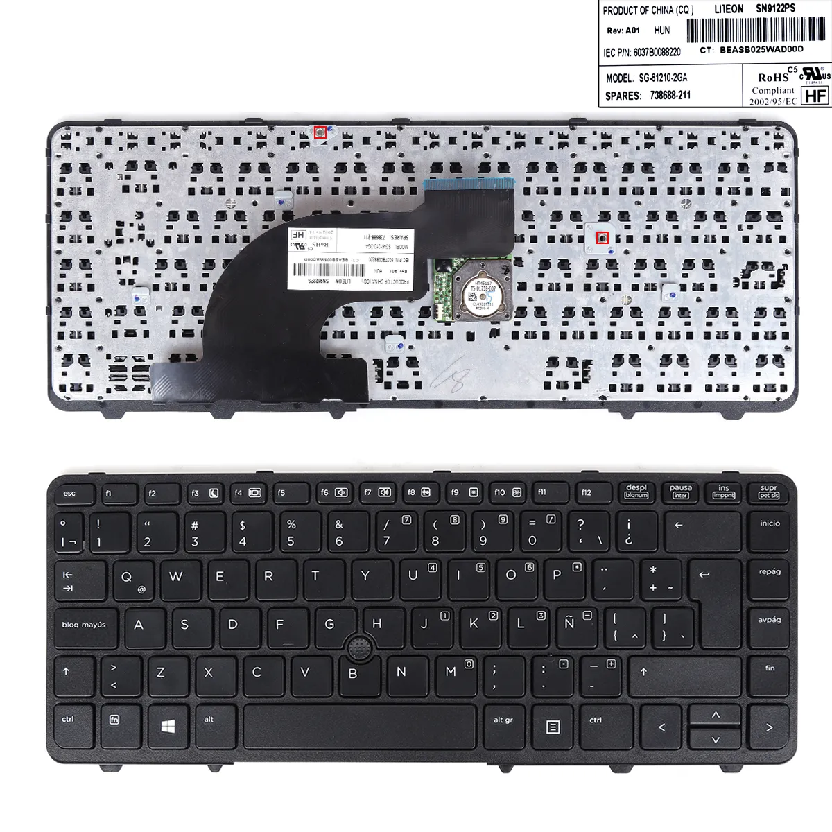Picture of HP PROBOOK 640 G1 645 G1 BLACK FRAME BLACK (With Point stick,WIN8) 