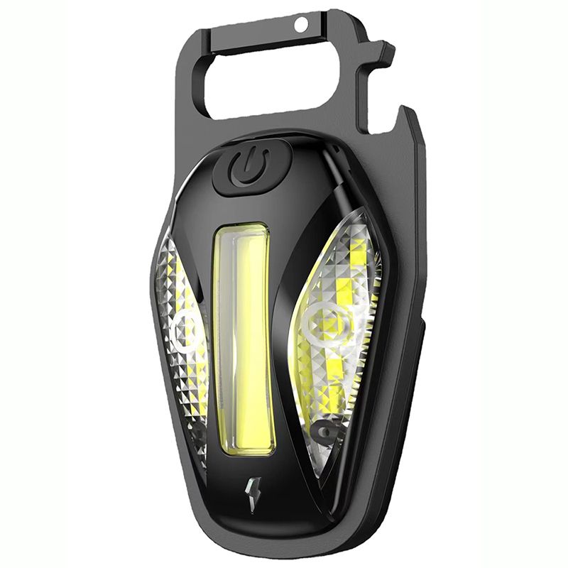 Portable keychain strong light small flashlight charging work light five lighting modes usb home emergency multi-functional portable light