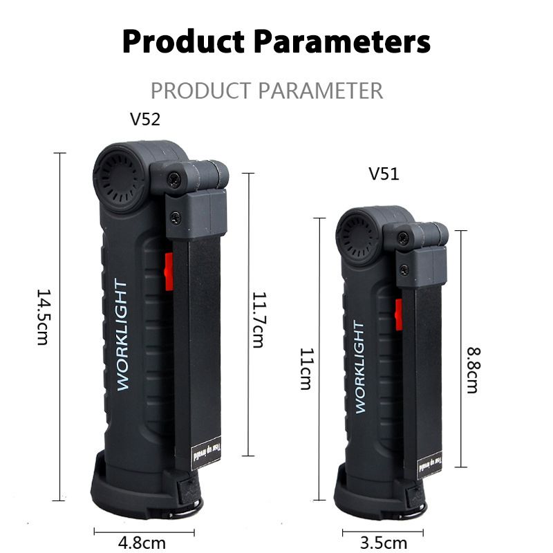 LED work light Folding rechargeable cob multi-function magnet tent light Outdoor flashlight Car inspection light view 2