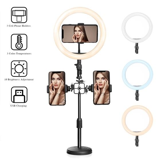 tripod with double phone holder