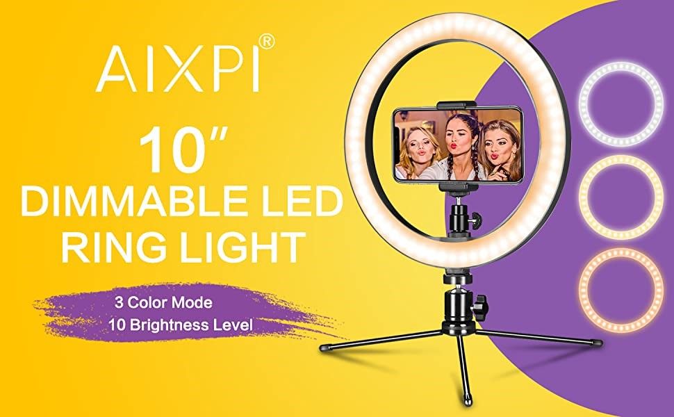 aixpi 10 inch ring light