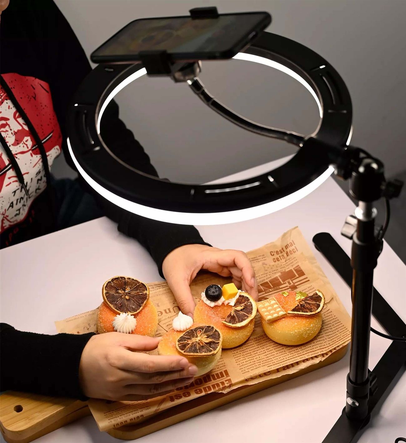ring light kit for food photography