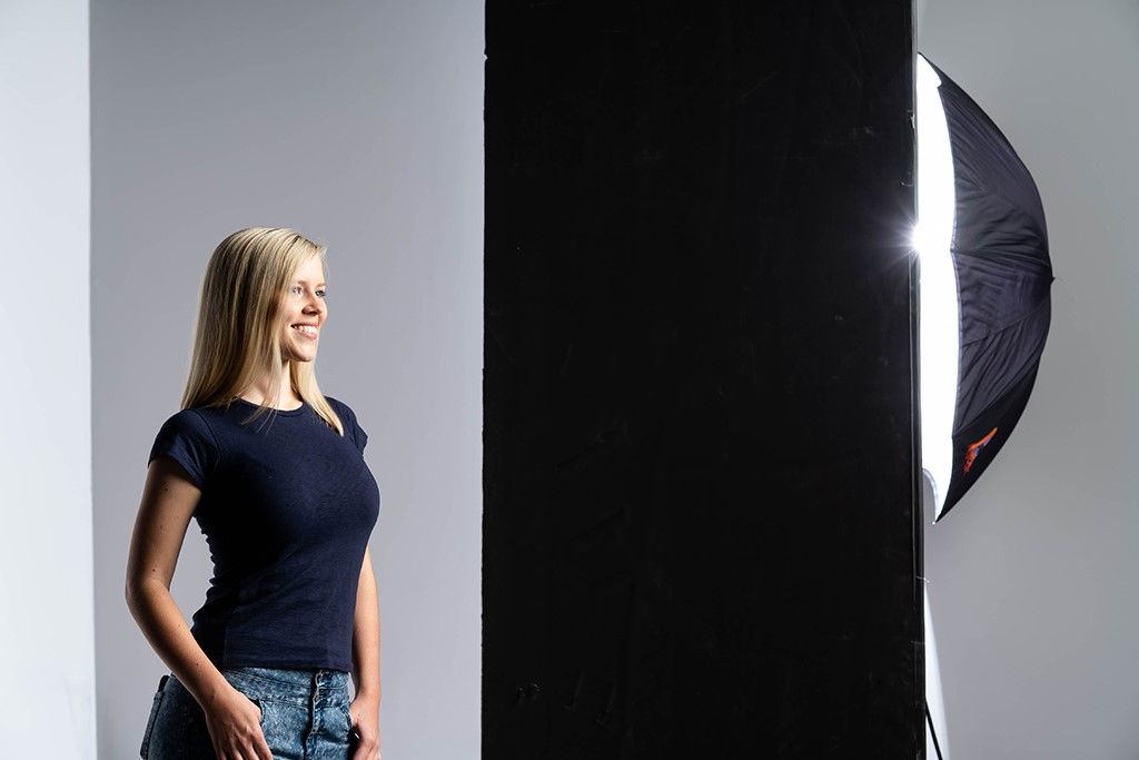 white backdrop for portrait