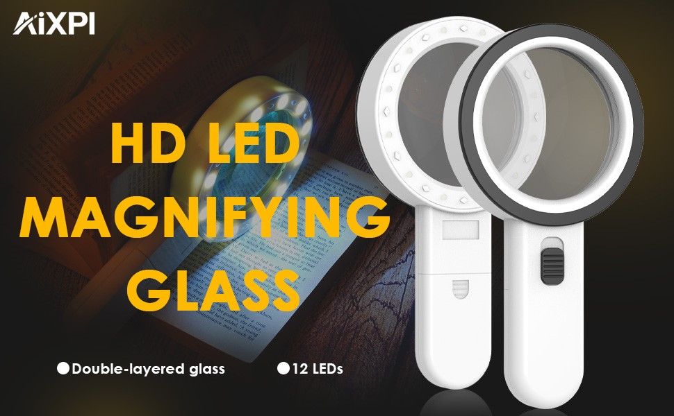 magnifying glass with light