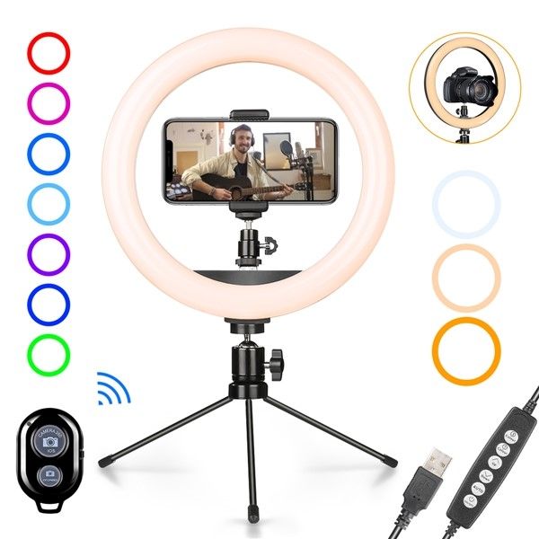rainbow rgb ring light for instagram