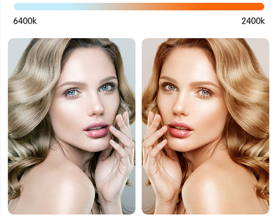 color temperature adjusting range