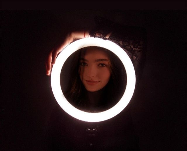 AIXPI 10 Inch Desktop Ring Light with Tripod Stand & Phone Holder