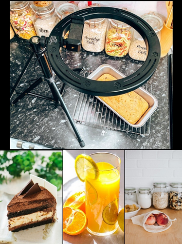 AIXPI 10 Inch Desktop Ring Light with Tripod Stand & Phone Holder