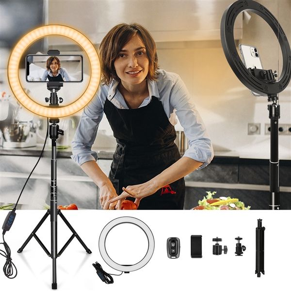 10 inch AIXPI LED selfie Ring Light with Tripod Stand